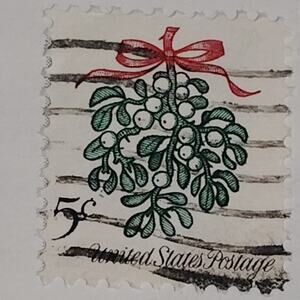 1964 Scott #1252 – 5¢ Mistletoe Botanical / Christmas Issue – Canceled